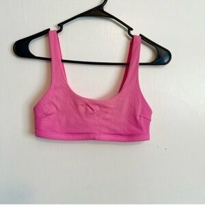 Athleta Hot Pink Cloudbreak Ribbed scoop neck Bikini Top size XS